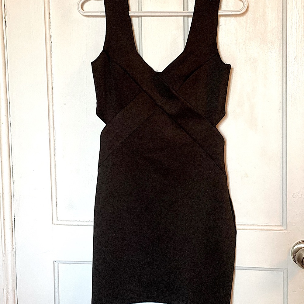 Black Cut-out Cocktail Dress